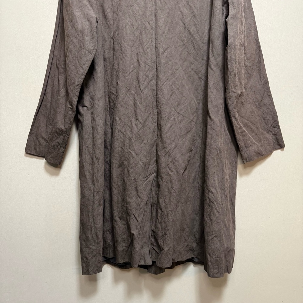Eileen Fisher Brown Kimono Cotton Jacket - Picture 12 of 12